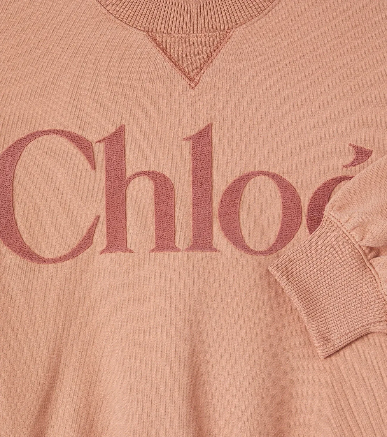 Толстовка из флиса с логотипом Chloé Kids, бежевый — фото 3