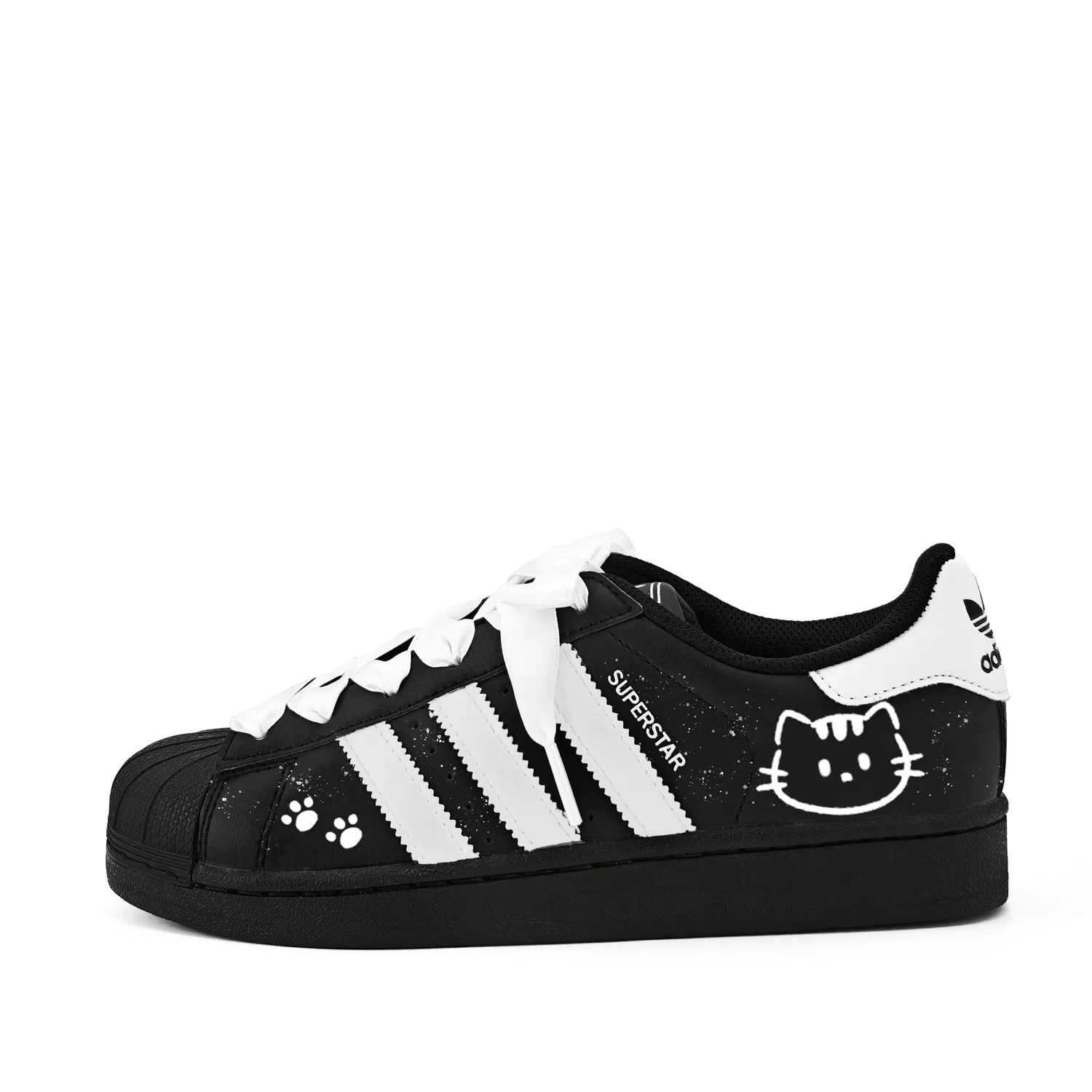 Детские кеды с принтом Adidas Originals Superstar 2, Black & White — фото 3