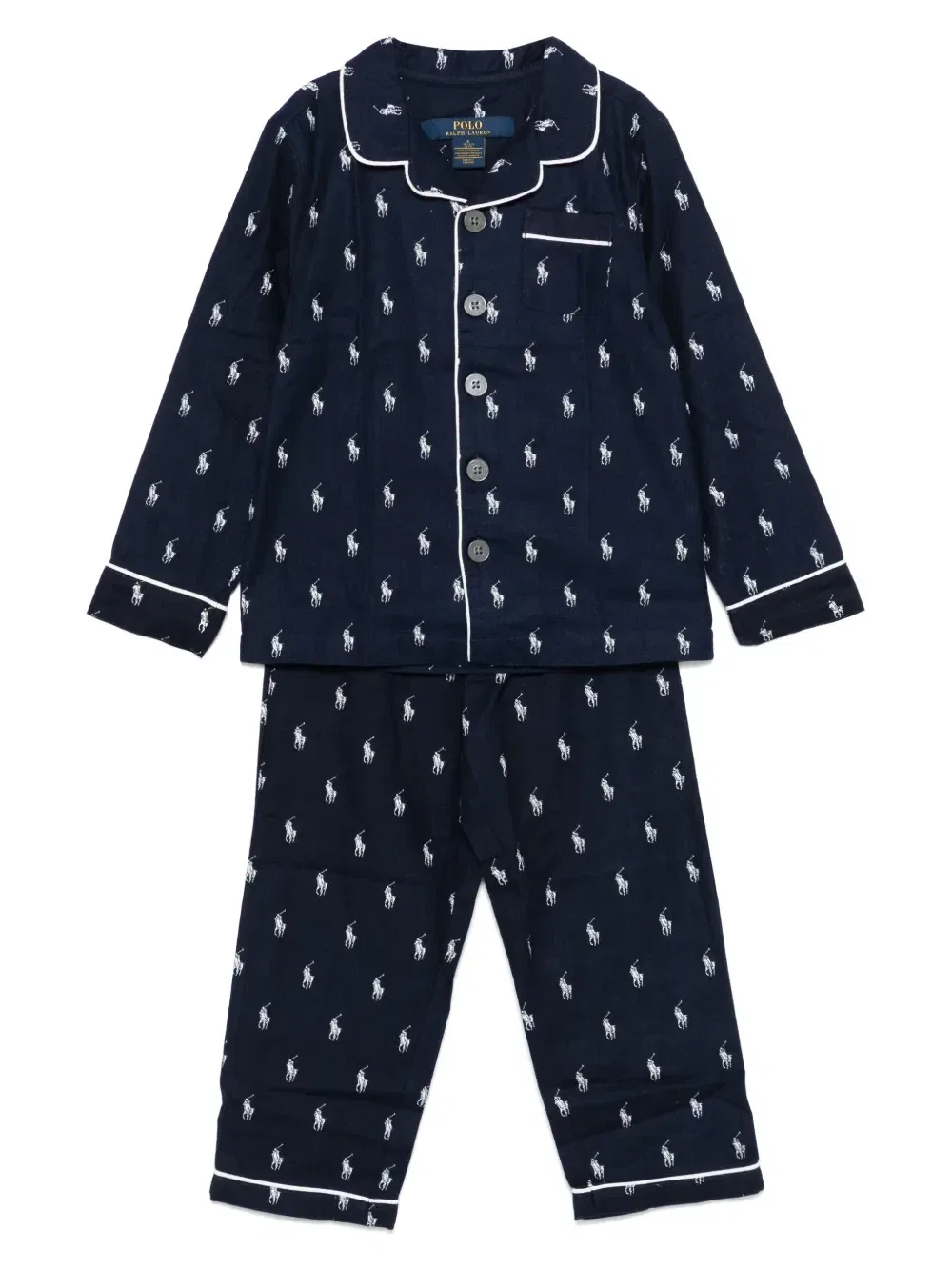 Пижама с логотипом Polo Pony Polo Ralph Lauren Kids, синий