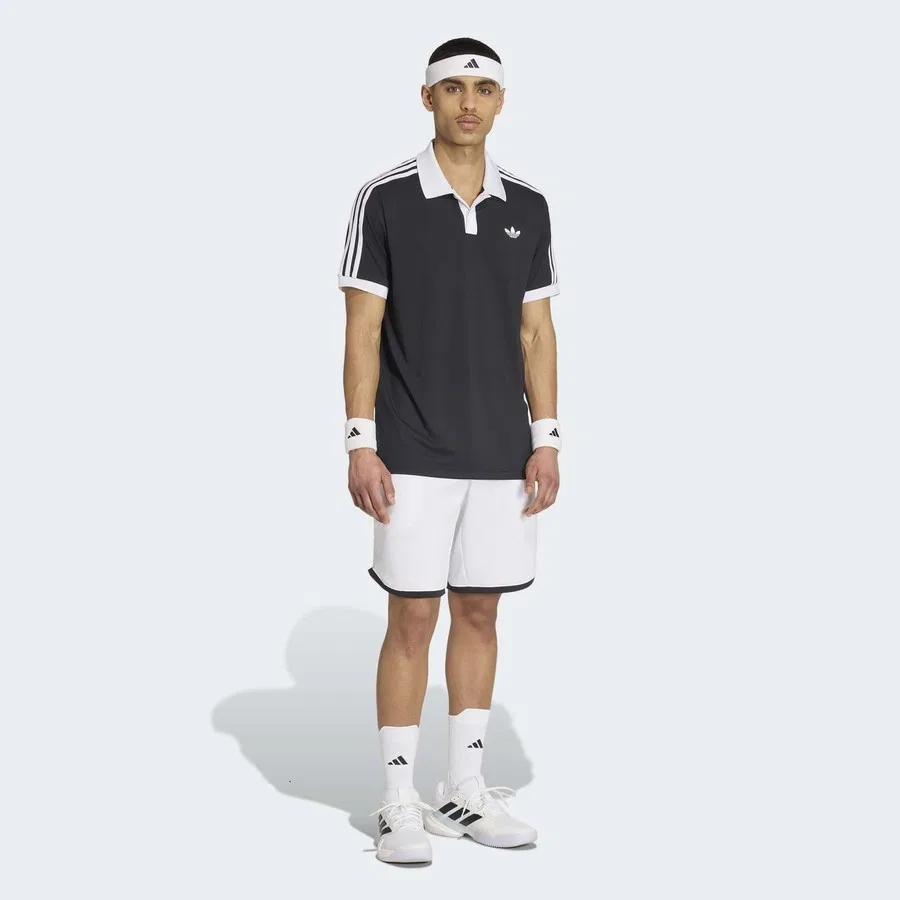 Мужское поло с длинным рукавом Tennis Classics adidas, Черный — фото 3