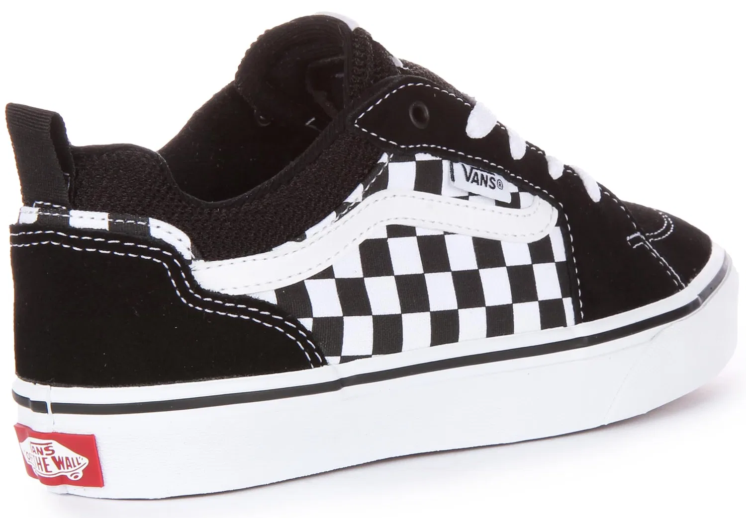 Детские кроссовки для мальчиков с принтом Filmore Vans, Black And White Checkerboard — фото 4