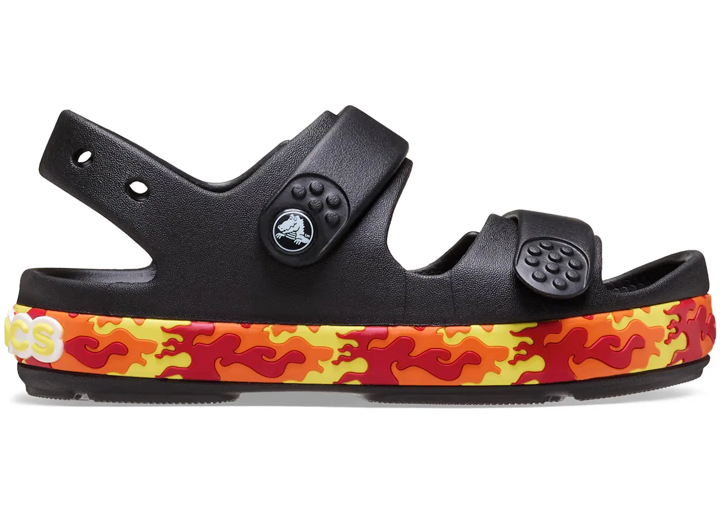 Детские сандалии с принтом Crocs Crocband Cruiser Flames Sandal Crocs, Black