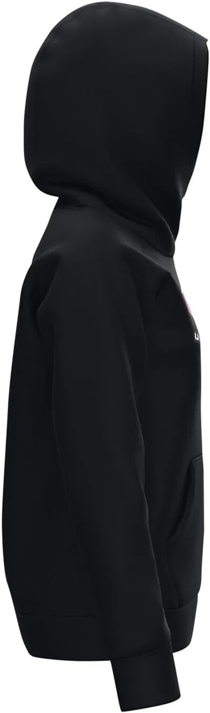 Детская толстовка Rival Logo, Under Armour, Black/Cerise — фото 3