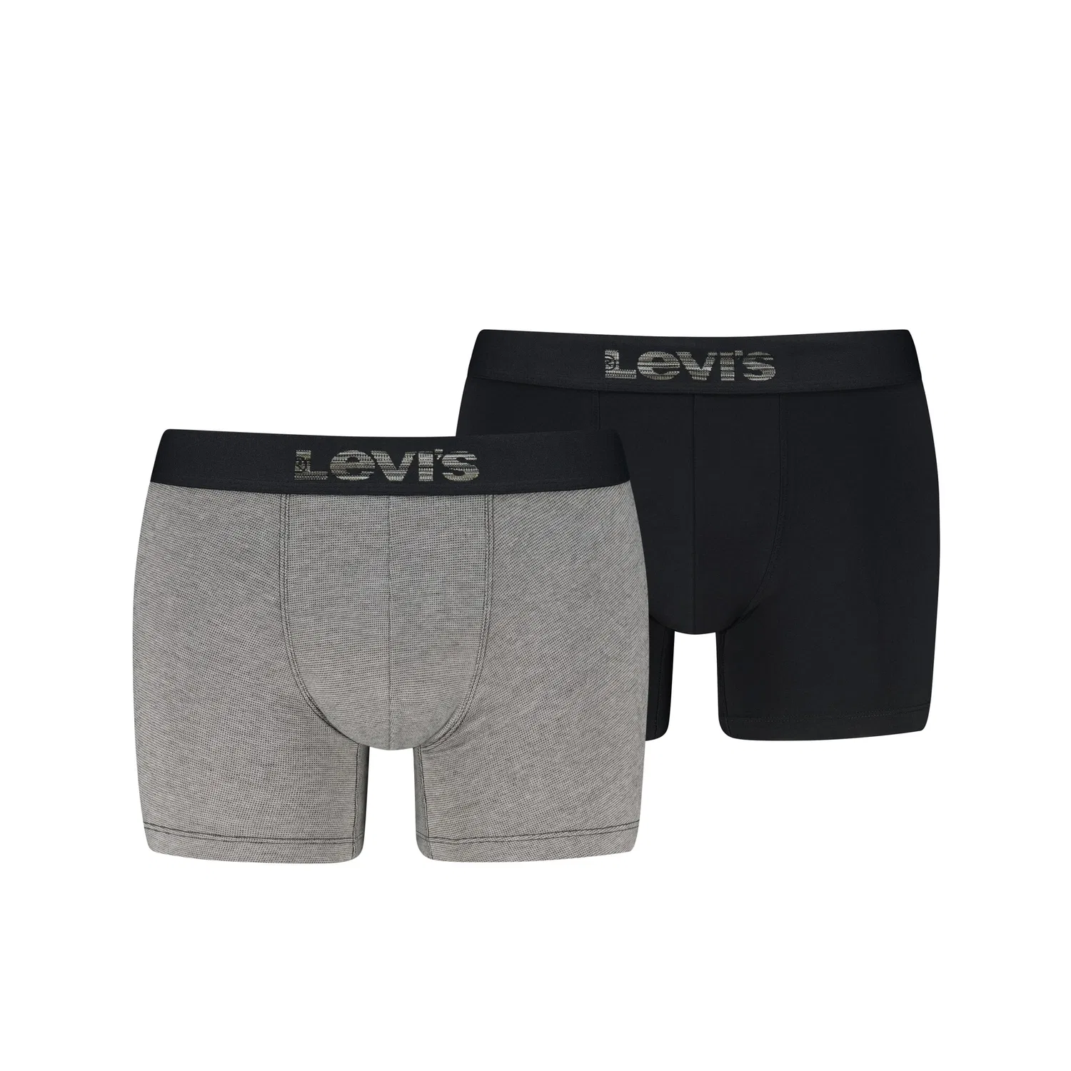 Мужские боксеры из хлопка с эластаном 2 шт Levi's, Grey/Black