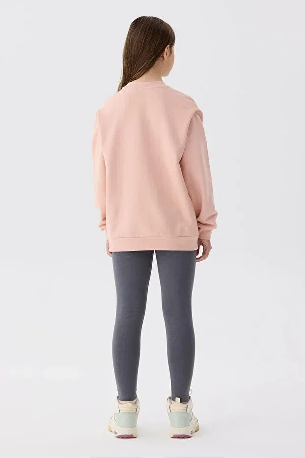 Детские свитшот для девочек хлопковый Bg store girls' pink sweatshirt Tyess, Pink — фото 4