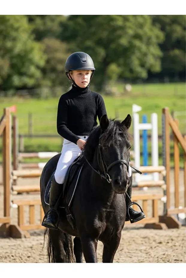 Детские леггинсы для девочек с лампасами Peur Rider Shop, White With Gray Stripe — фото 4