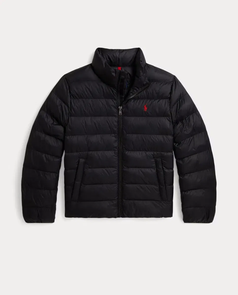 Детская куртка-пуховик для девочек из переработанного нейлона Polo Ralph Lauren, Черный