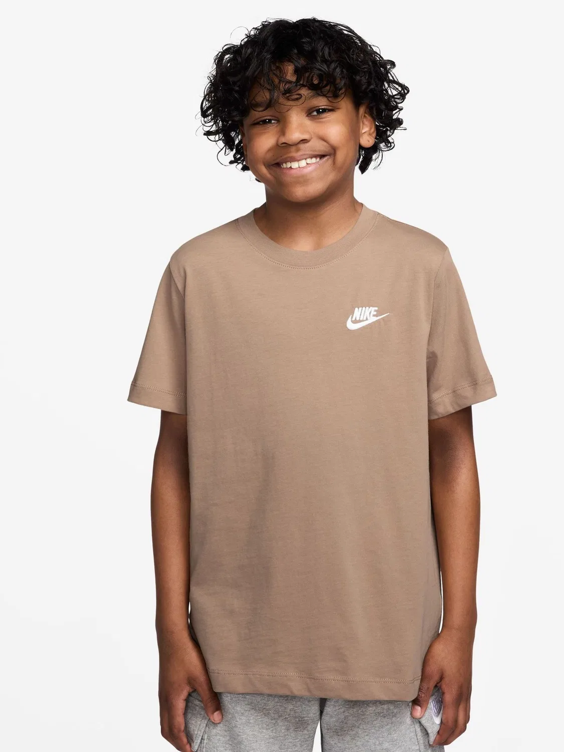 Футболка Nike Club с коротким рукавом, коричневый