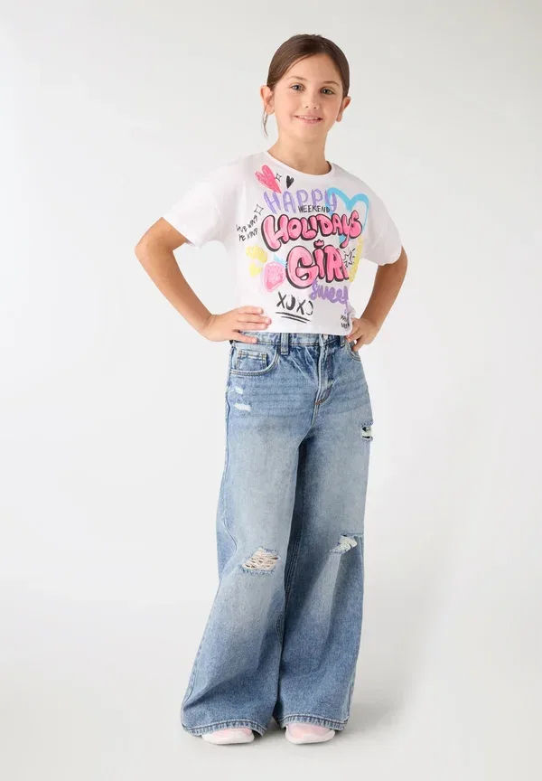 Футболка с принтом Con graffiti T-shirt Terranova, Bianco Ottico, белый
