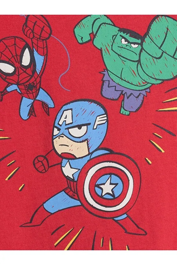 Детская футболка для мальчиков с принтом Marvel Avengers Gap, Red-000 — фото 2