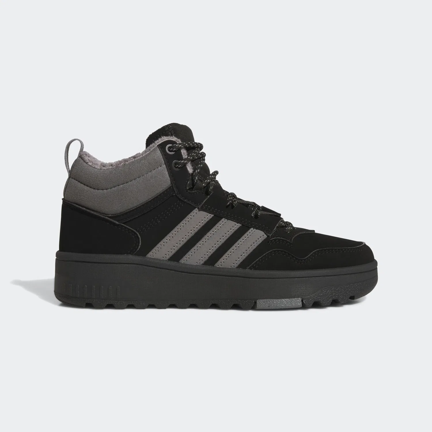 Детские полувысокие кроссовки Hoops 4.0 Adidas Sportswear, Core Black/Grey Four/Core Black — фото 2