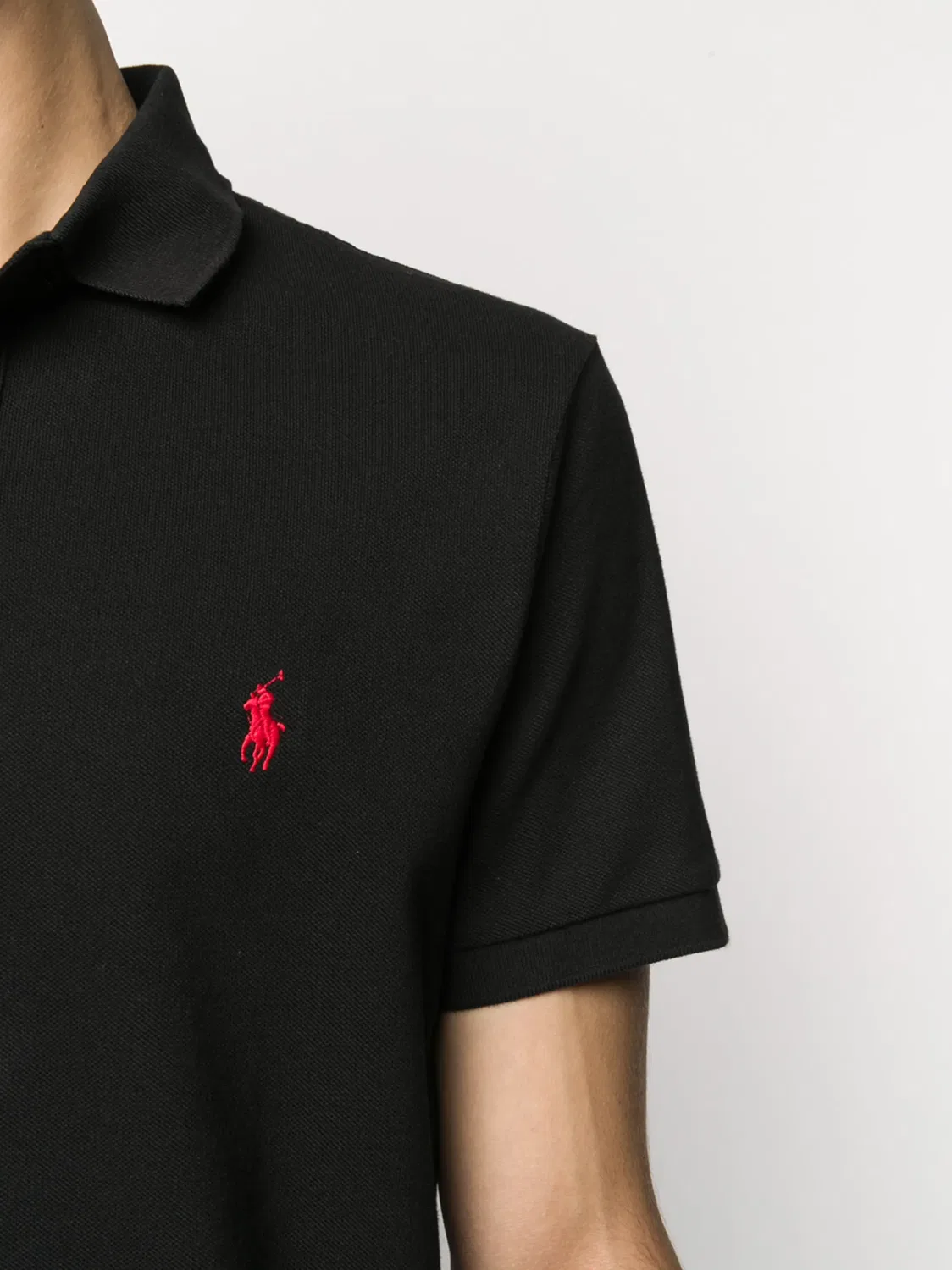 Polo Ralph Lauren Рубашка-поло с вышитым логотипом, черная — фото 4