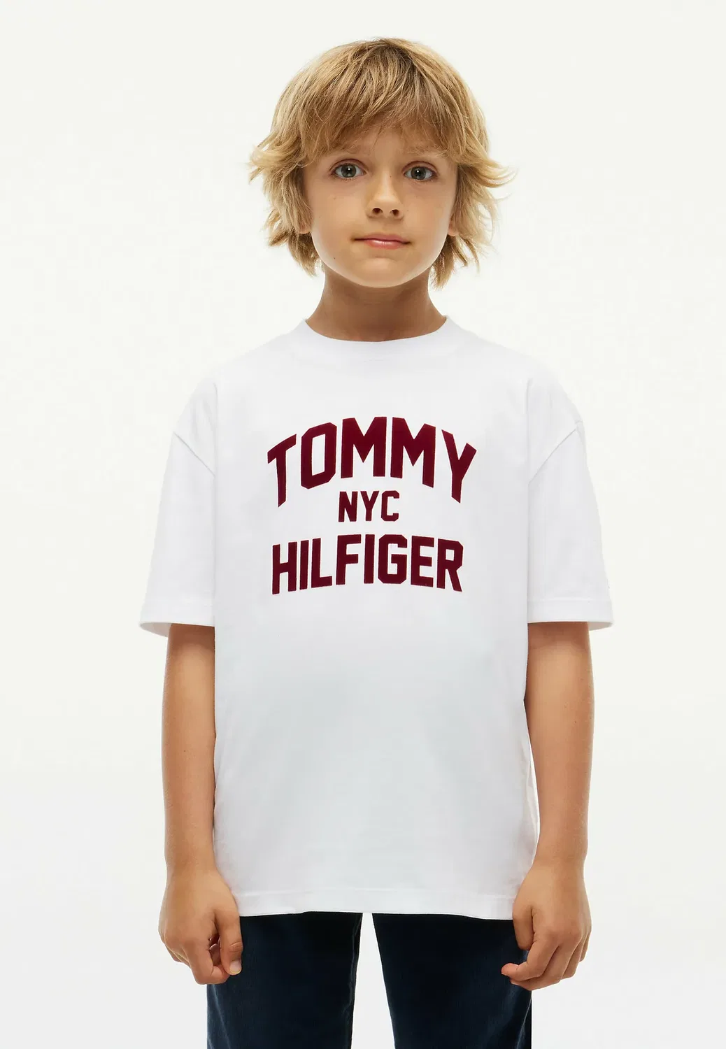 Футболка с круглым вырезом и логотипом - футболка с принтом Tommy Hilfiger, White — фото 2