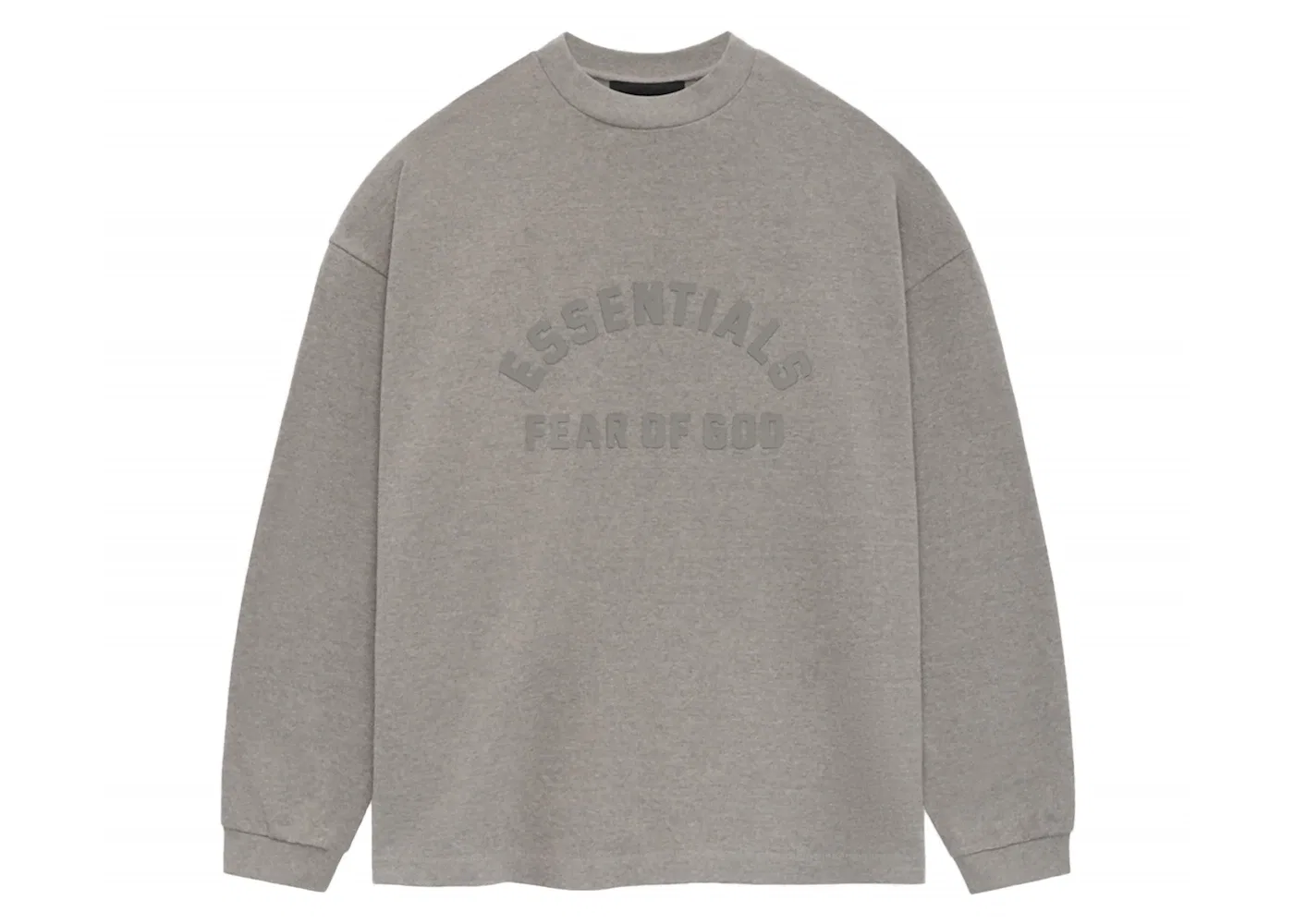 Мужская футболка с длинным рукавом Fear of God Essentials Core Collection Heavy L/S Tee, Heather Grey