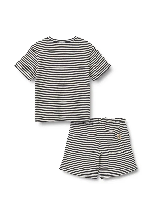 Комплект из шорт и топа cotton, Set fabian, Wheat, темно-синий Rib Stripe — фото 2