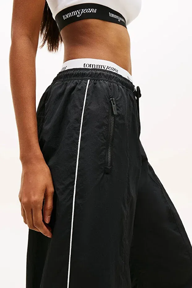 Женские брюки с широкой штаниной Tommy Hilfiger, Black — фото 4