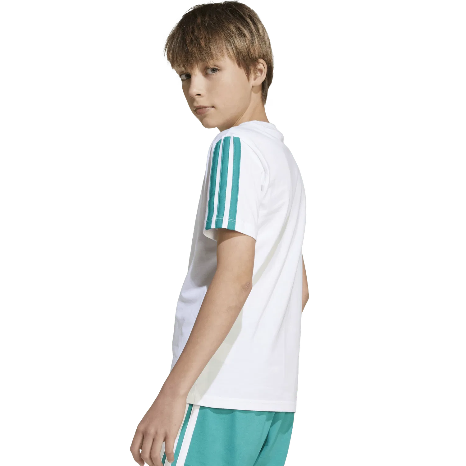 Детская футболка с коротким рукавом Adidas, белый — фото 4