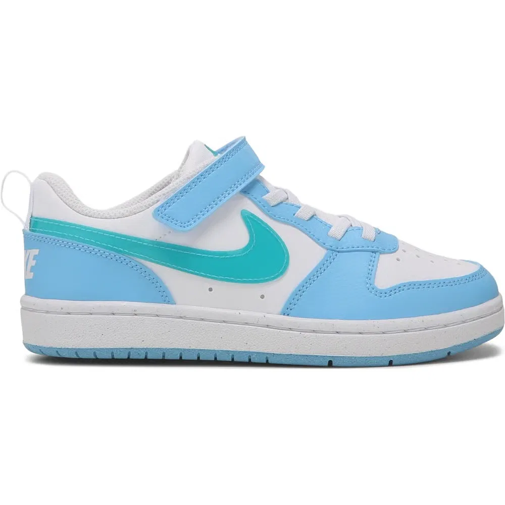 Детские низкие кроссовки Court Borough Recraft Nike, White/Multi — фото 2