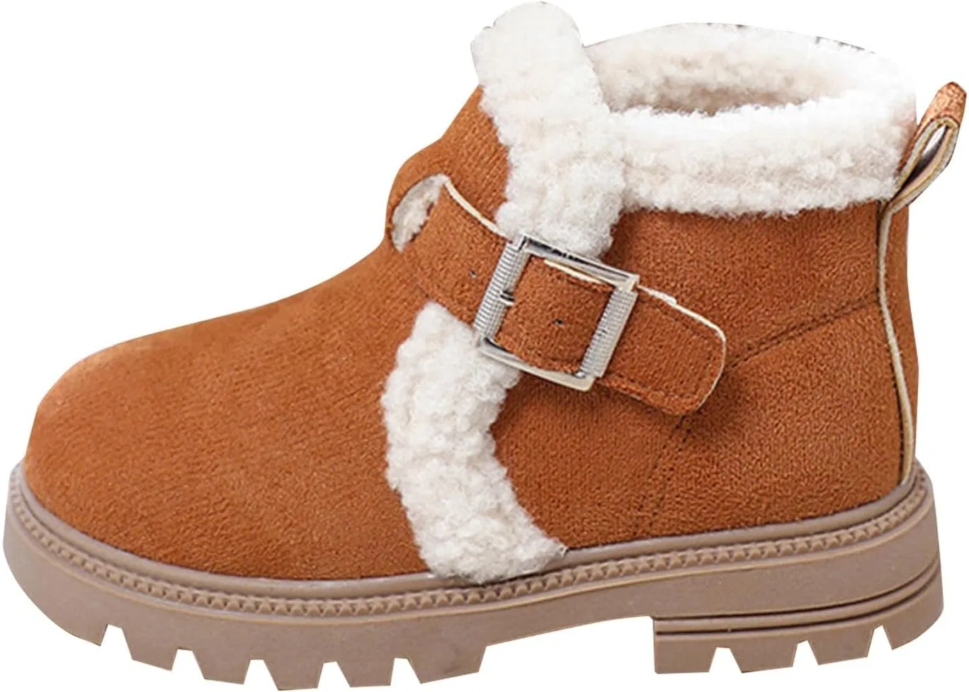 Детские зимние ботинки для девочек с флисовой подкладкой IWIHMIV, Brown
