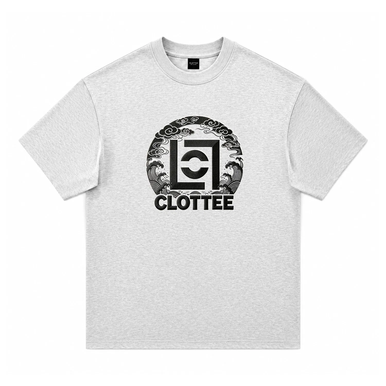 Детская футболка унисекс с круглым вырезом и прямым кроем CLOT, White Heather Gray