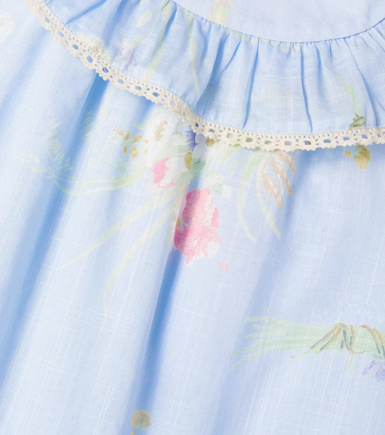 Платье с цветочным принтом Zimmermann Kids, синий — фото 3
