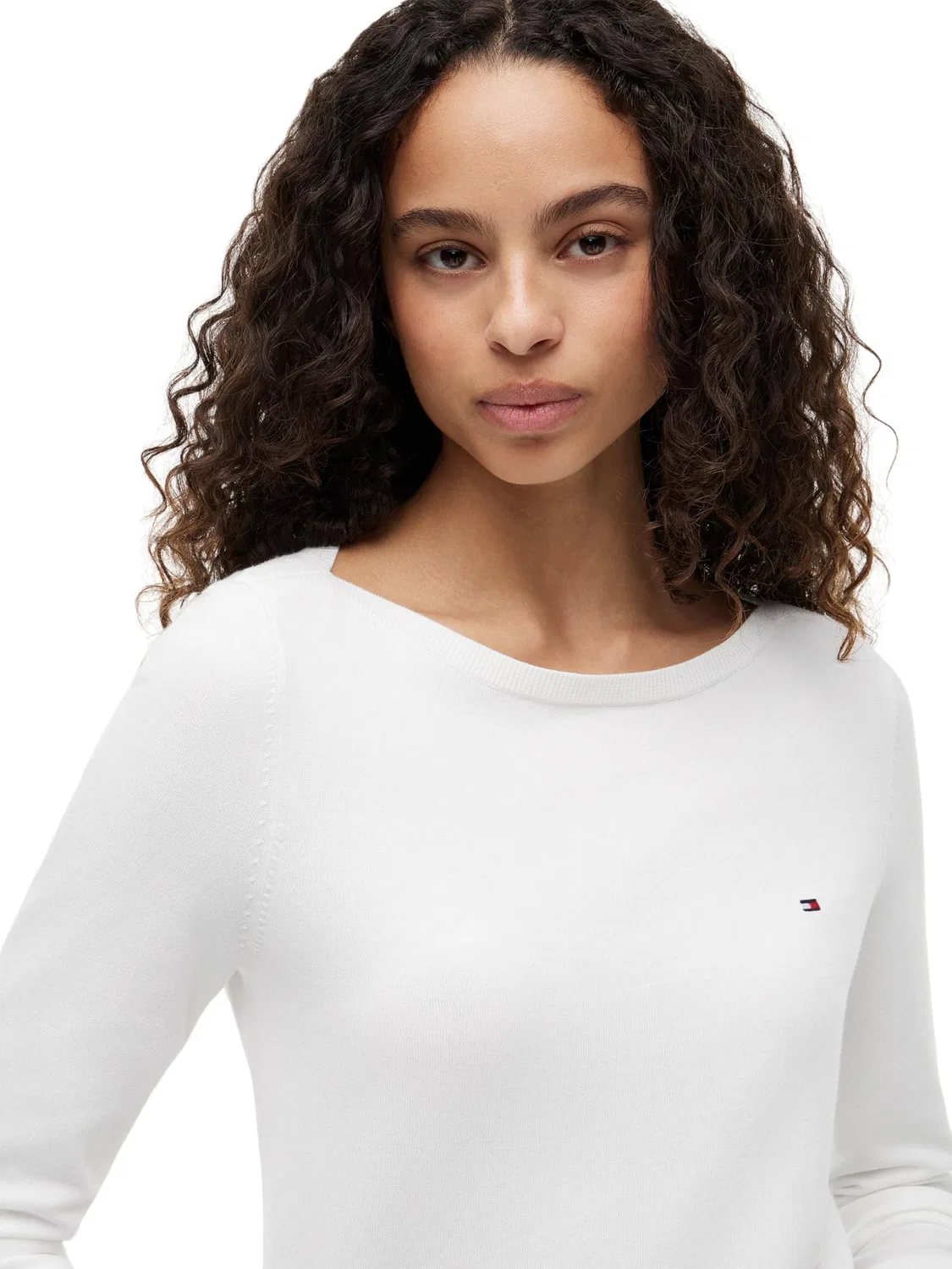 Женский свитер с высоким воротником Tommy Hilfiger, White (Ecru) — фото 3
