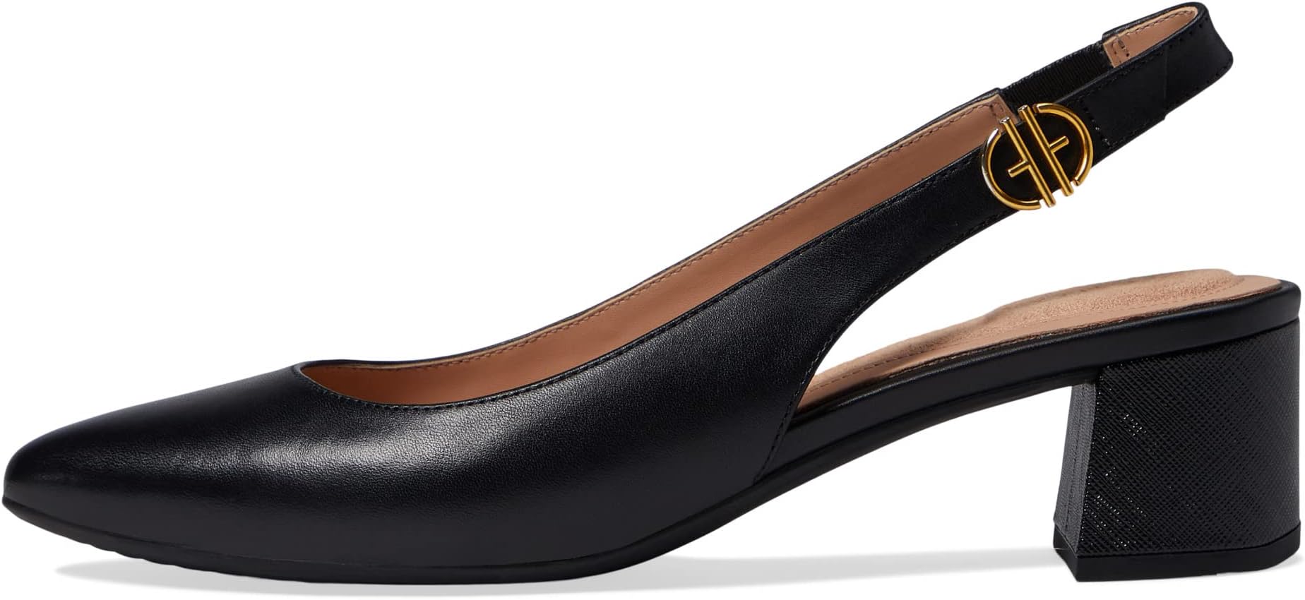 Туфли Cole Haan The Go-To Slingback Pump 45 mm, цвет Black Leather — фото 4