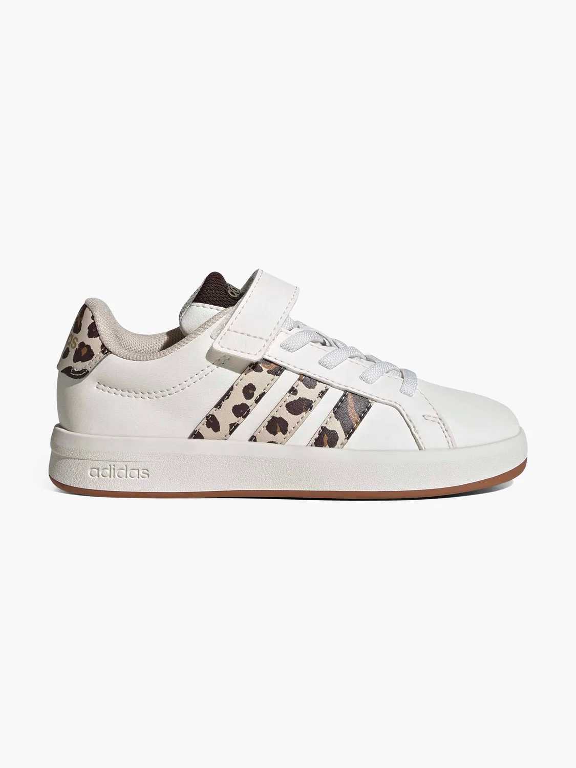 Детские кроссовки с animal print Adidas, белый