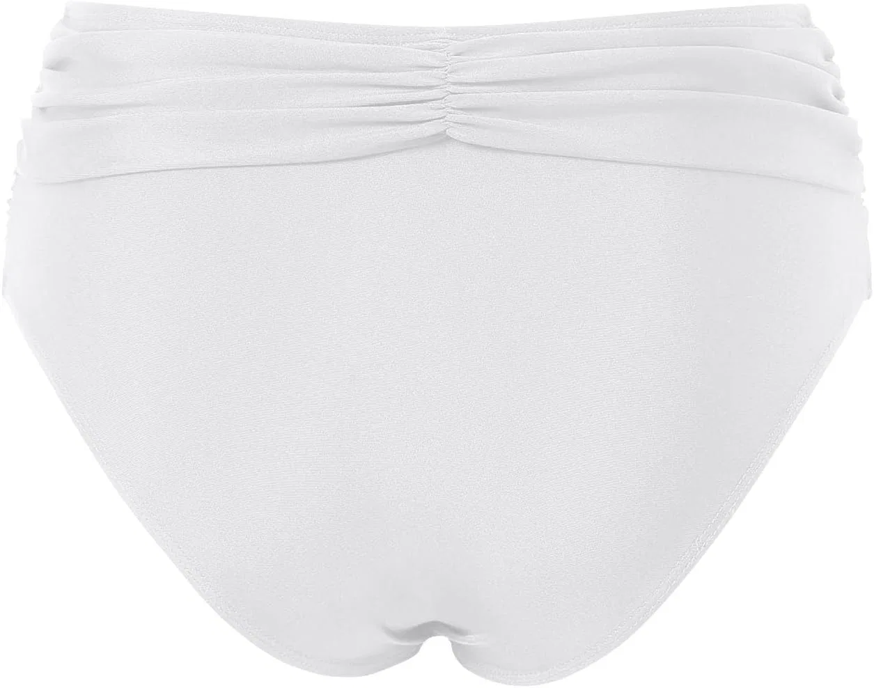 Женские высокие бикини с утяжкой живота Retro Swimwear, White — фото 2