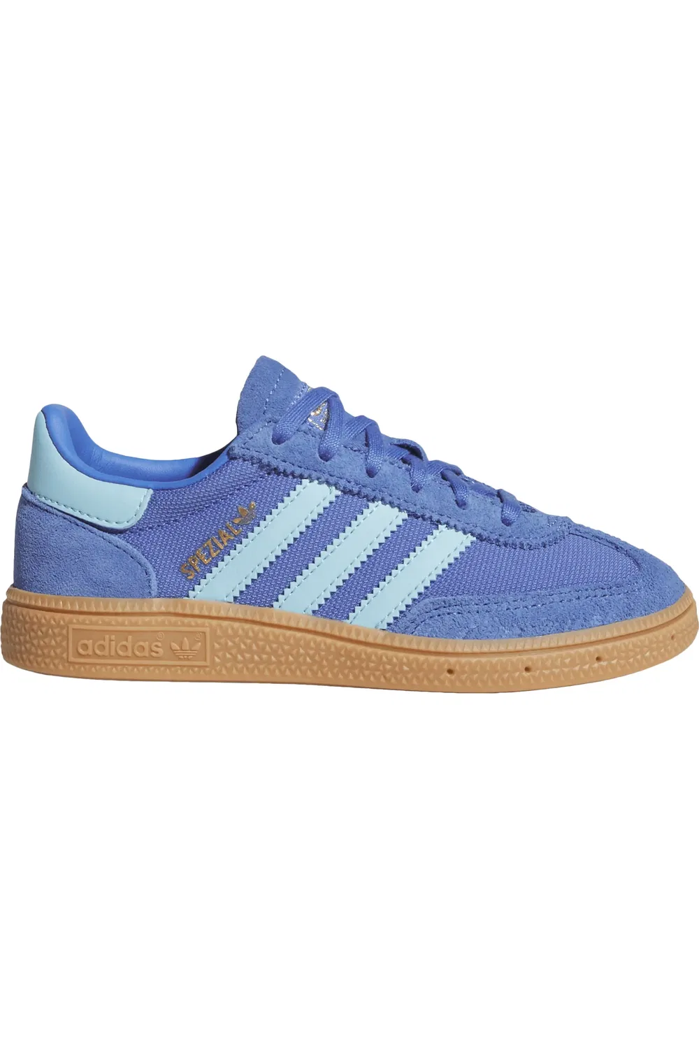 Детские кеды с цветочной вышивкой Handball Spezial adidas, Real Lilac/Icey Blue/Gum4 — фото 3