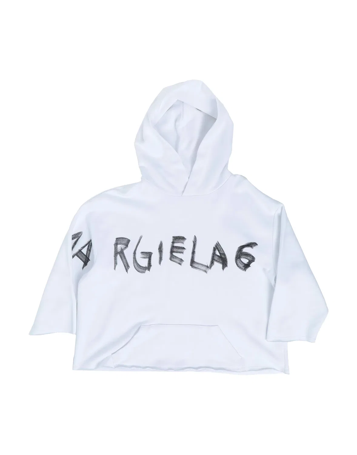Детский свитшот из французского терри с принтом MM6 Maison Margiela, белый