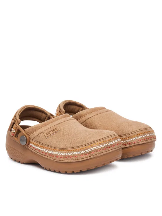 Шлепанцы Crafted clog Crocs, коричневый — фото 2