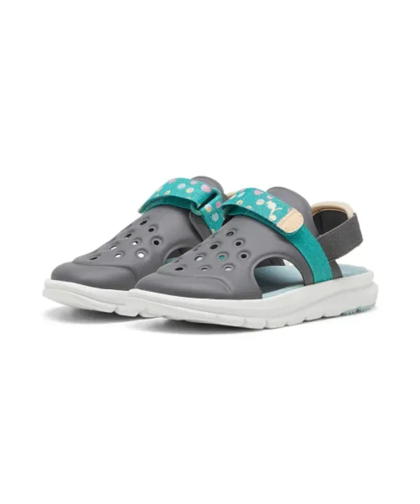 Сандалии Evolve Summer Camp ac ps, PUMA, серо-зелено-бирюзовые — фото 3