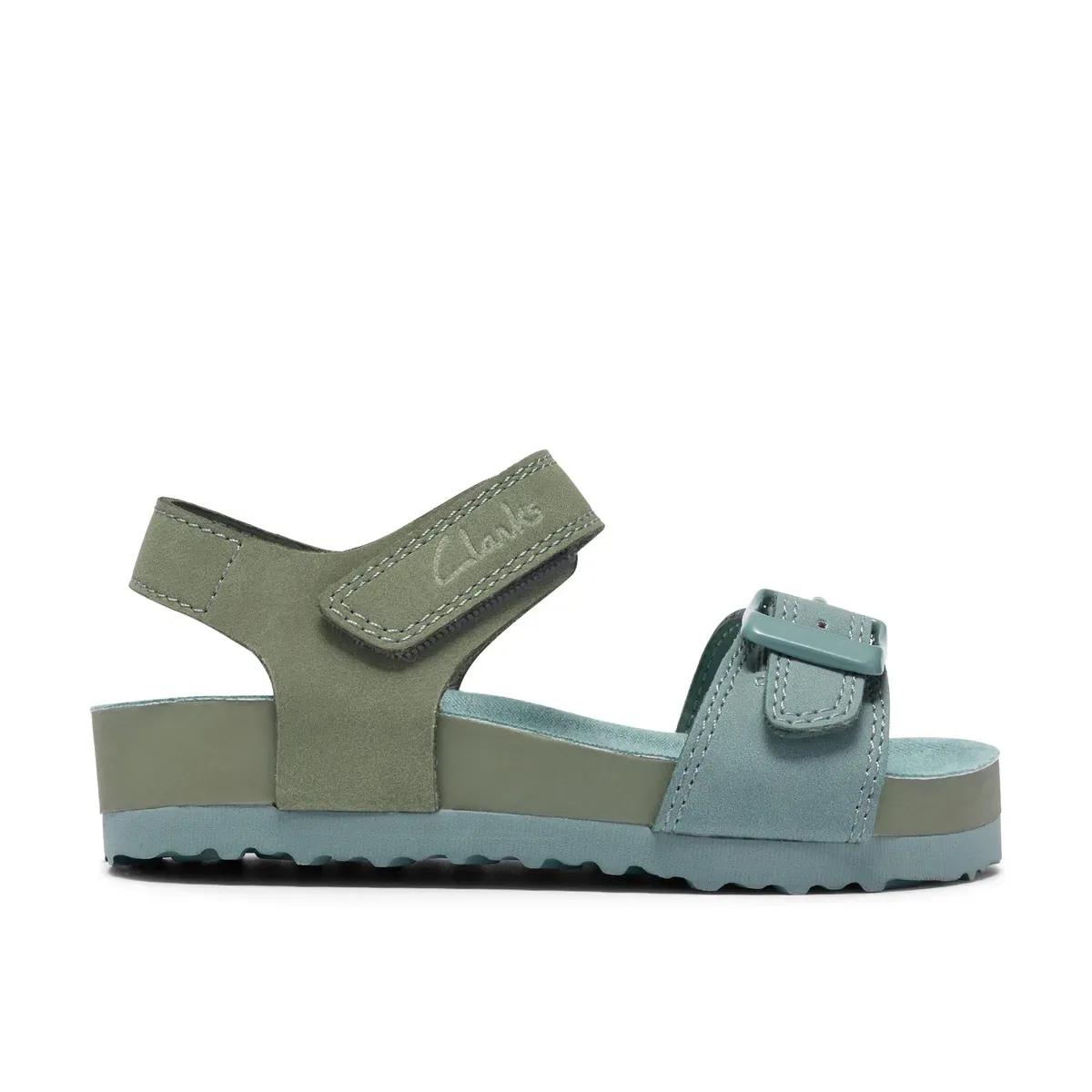 Детские сандалии-шлепанцы Bali Free T Khaki Combination Clarks, Green