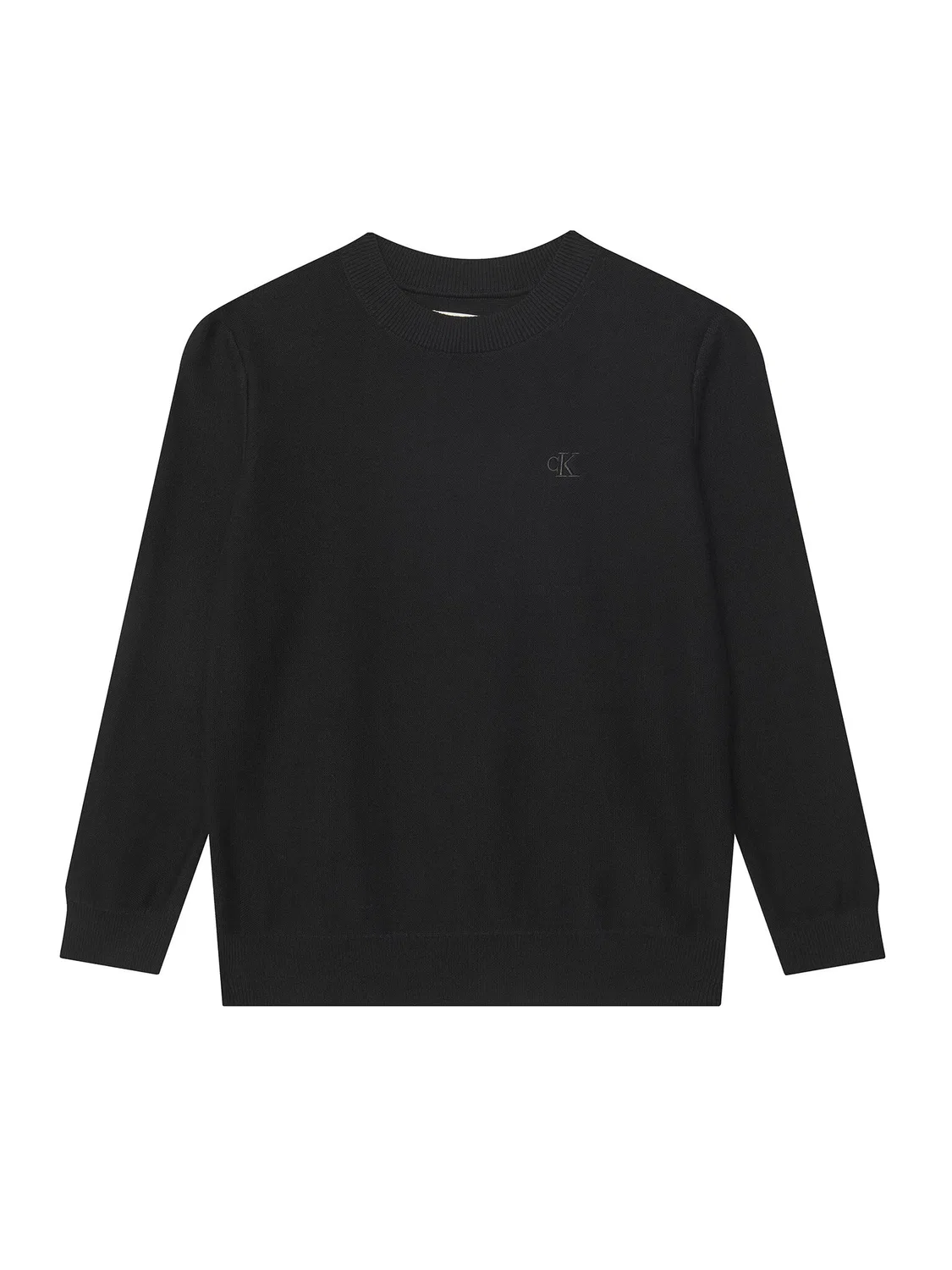 Пуловер стандартного кроя для мальчика Basic Calvin Klein Jeans, черный