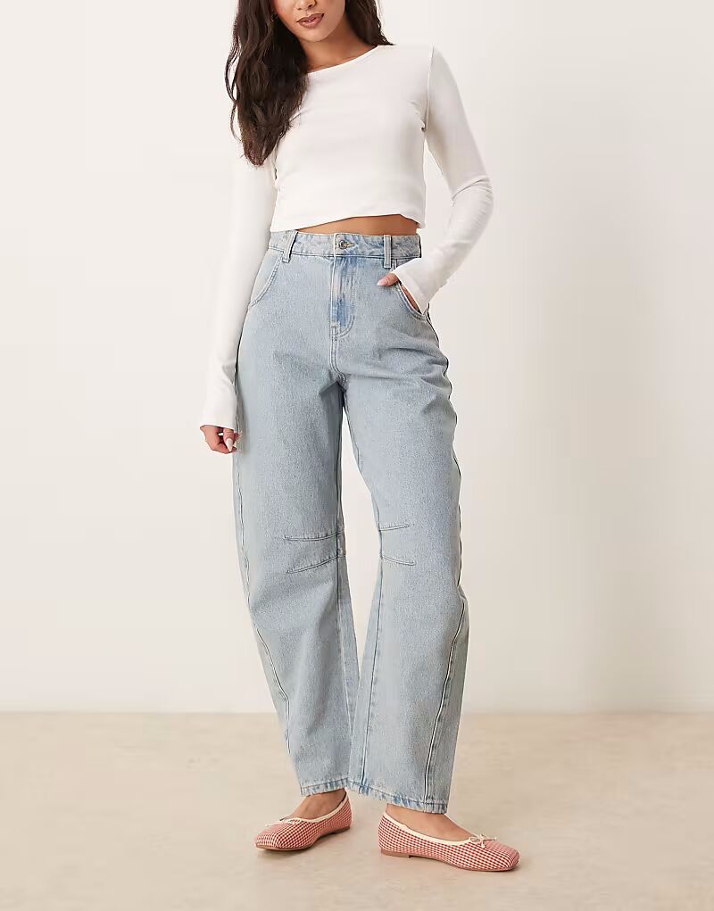 

Джинсы ASOS DESIGN Ultimate Barrel Leg, выбеленные, со светлым оттенком