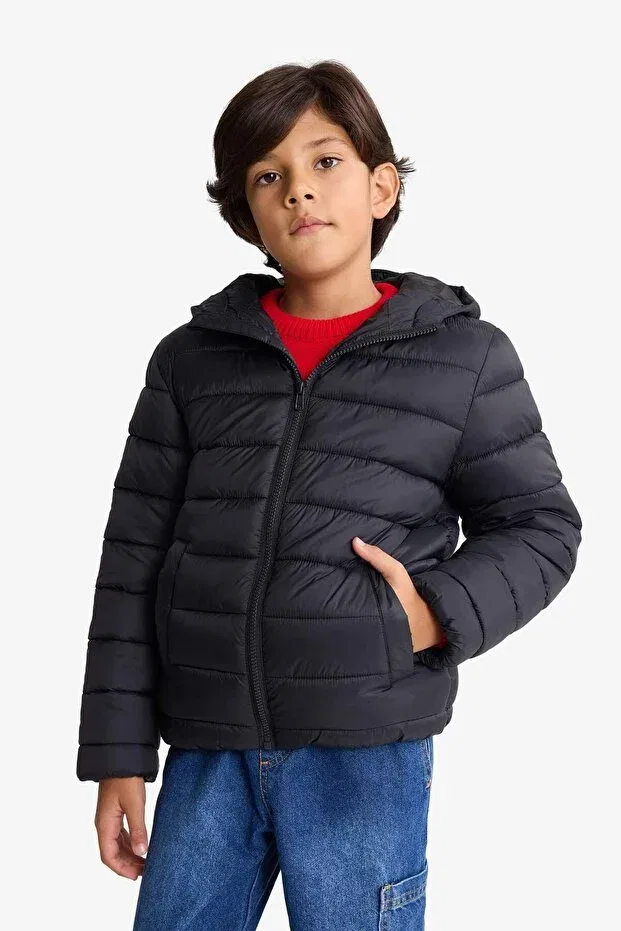 Детское пальто для девочек водонепроницаемое Boys d5899a825sp Defacto, Black-Bk27 — фото 3
