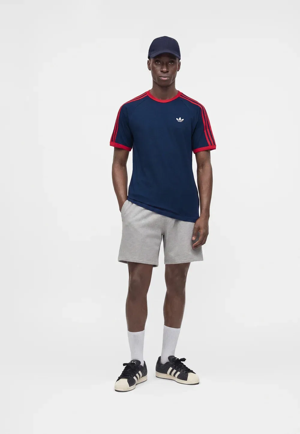 Футболка унисекс с принтом Adidas Originals, Night Indigo — фото 3