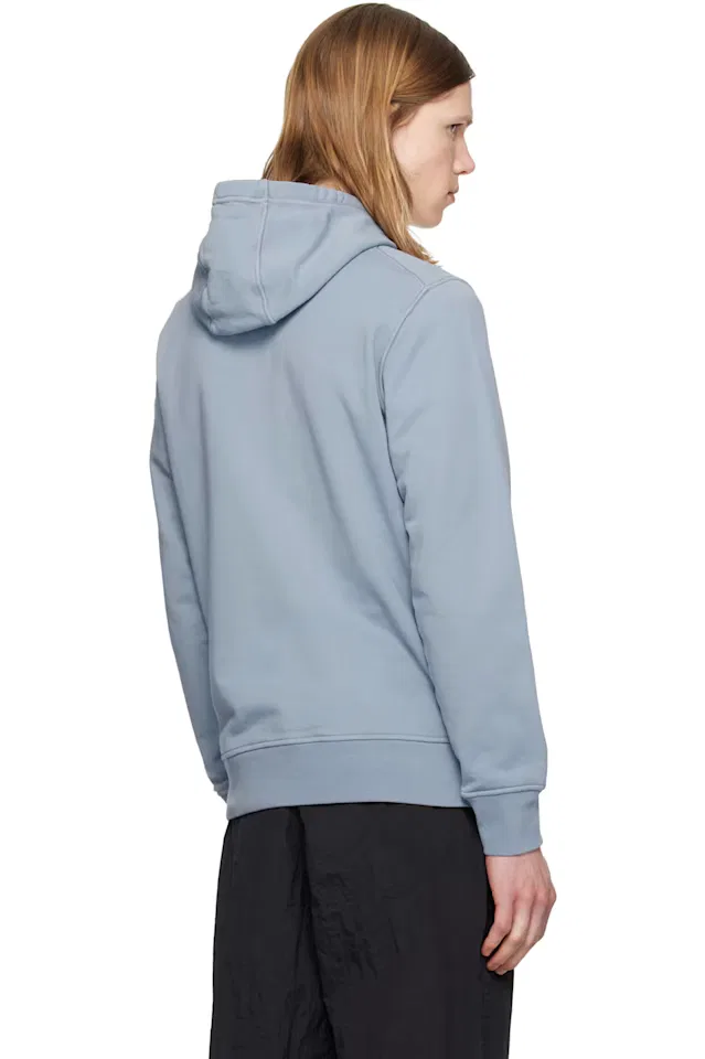 Худи из органического хлопка синий Stone Island — фото 3