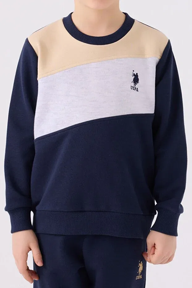 Детский комплект для мальчиков с лицензионным принтом U.S. Polo Assn., Beige — фото 4