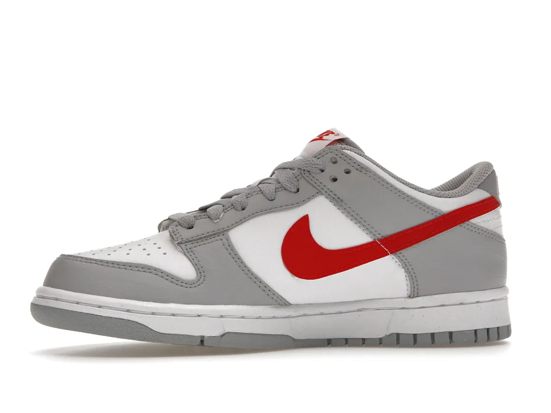 Детские кроссовки с принтом Nike Dunk Low Nike, Wolf Grey/White/University Red — фото 3