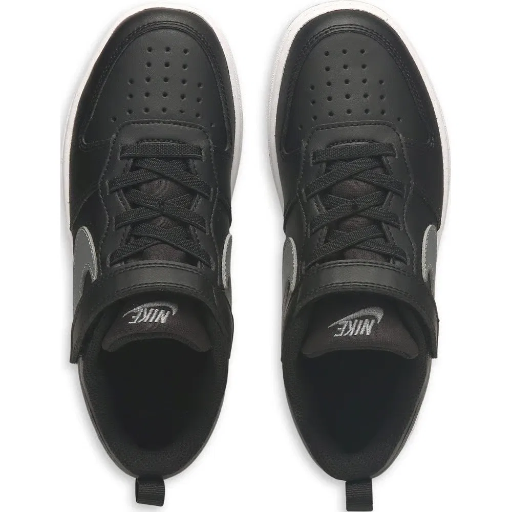 Детские низкие кроссовки Court Borough Recraft Nike, Black/Green — фото 4