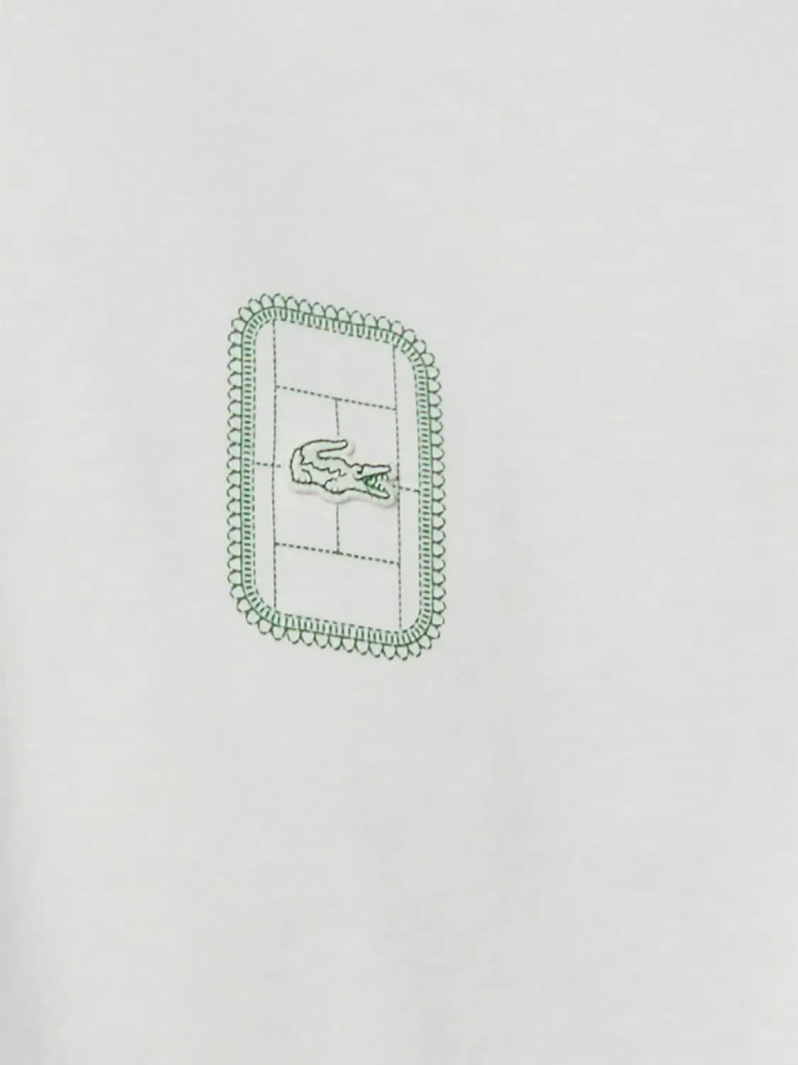 Мужская футболка с принтом Lacoste, Ecru — фото 3