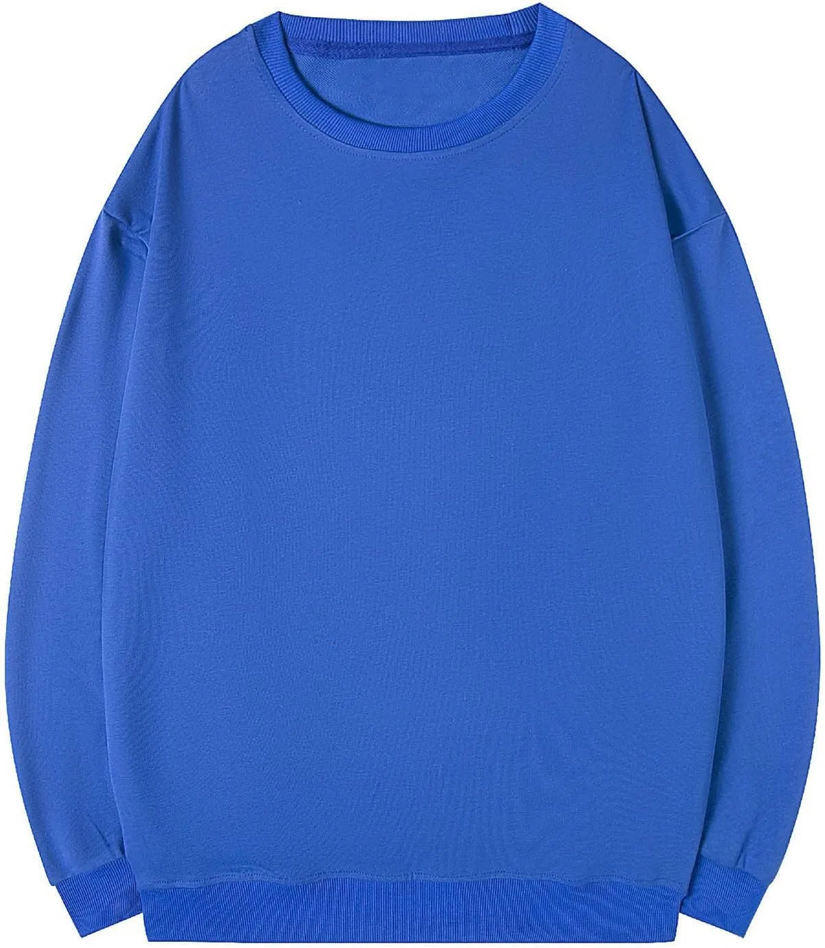Мужская свободная футболка с длинным рукавом с карманом, Blue