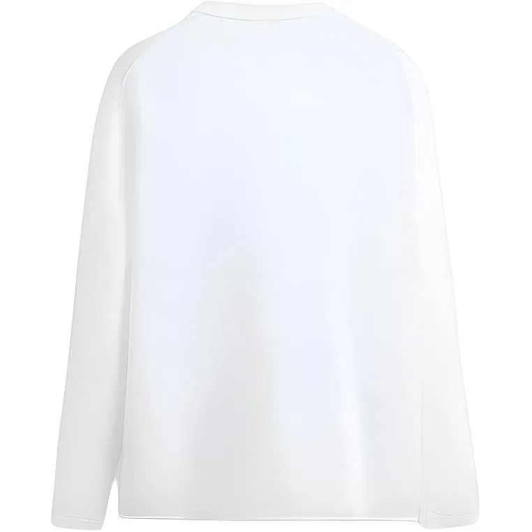 Мужской свитер с круглым вырезом, тонкий, белый, ZARA, White — фото 3