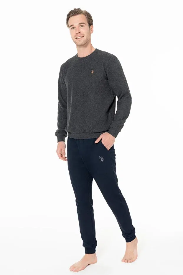 Мужской комплект пижам с длинным рукавом U.S. Polo Assn., Anthracite