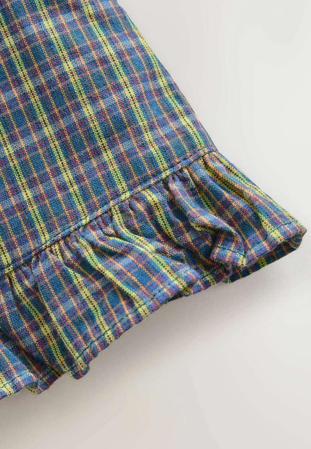 Юбка прямого кроя с оборками по низу. Юбка А-силуэта Next, Multicoloured Navy Check — фото 3