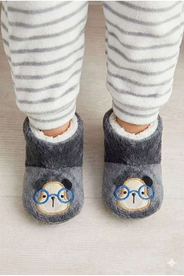 Детские тапочки для девочек с рисунком Numix Baby Kids, Gray
