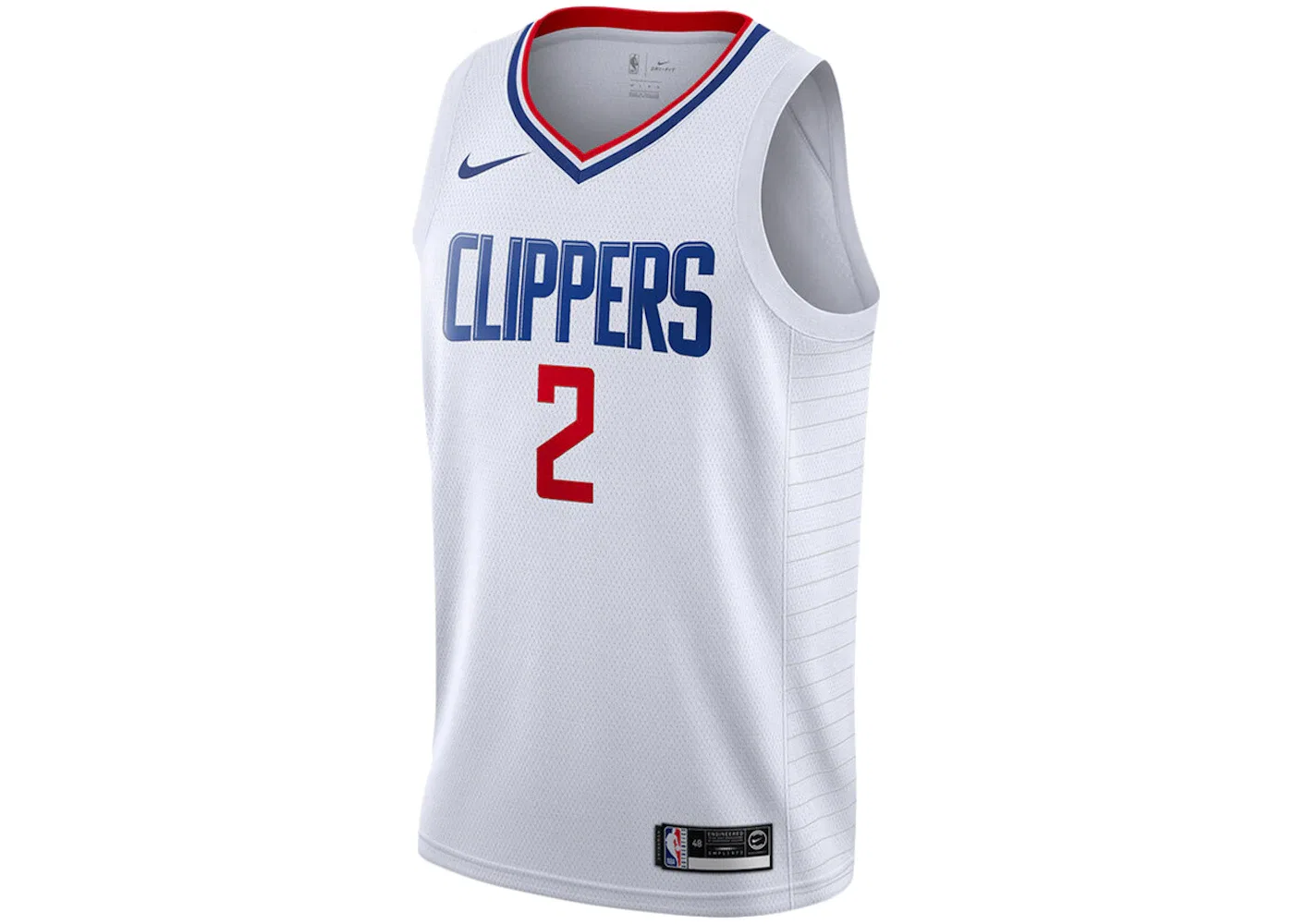 Мужская джерси с принтом Nike NBA Los Angeles Clippers Kawhi Leonard Association Edition, White/Blue/Red