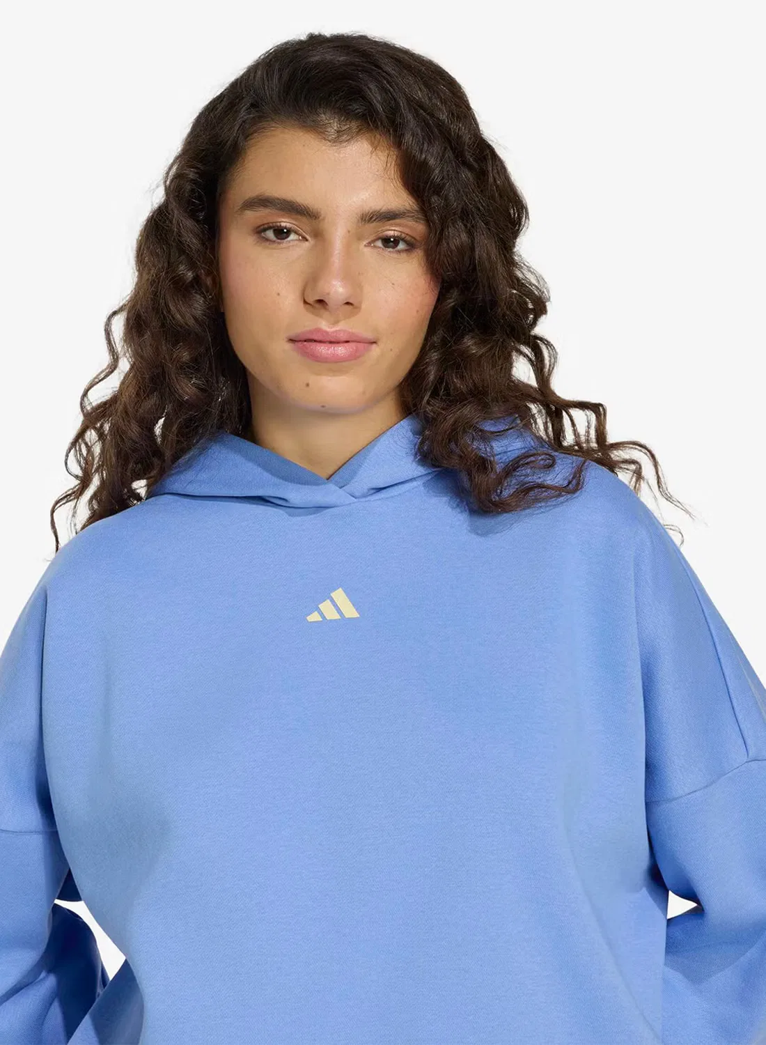 Худи с длинным рукавом 3-Stripes studio Adidas, синий — фото 4